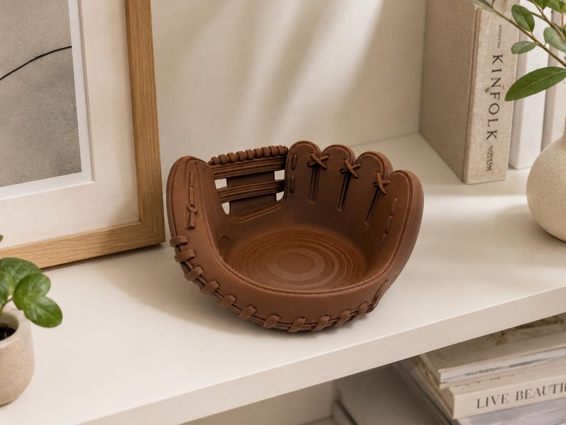 Custom Engraved Baseball Glove Catchall Tray For Men