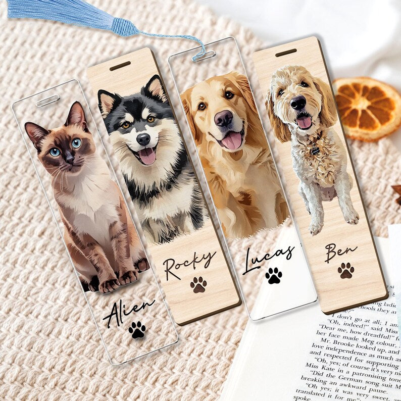 Realistic Oil Painting Custom Pet Portrait Bookmark Personalized Pet Gift