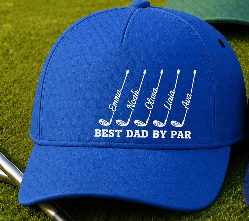 Personalized "Best Dad By Par" Golf Cap