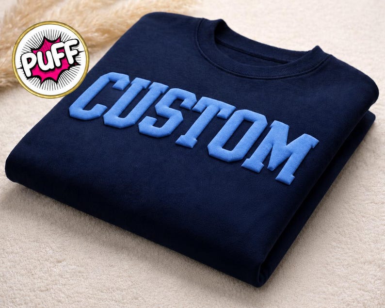 Custom Puff Print Varsity Sweatshirt