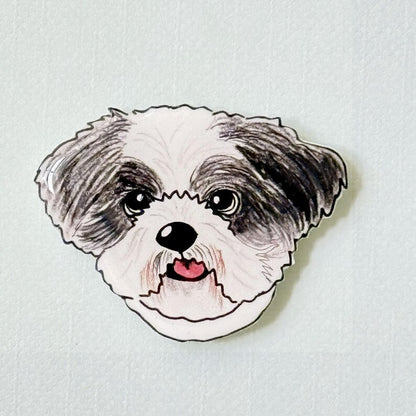 Custom Pet Portrait Magnetic Needle Minder, Personalized Dog Cat Photo Magnetic Needle Keeper