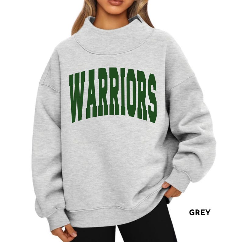 Custom Varsity Mock Neck Oversized Sweatshirt
