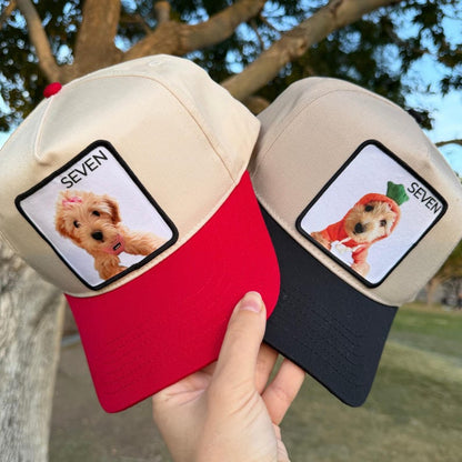 Custom Photo Pet Trucker Hat – Personalized Dog Name Patch Cap For Pet Lovers