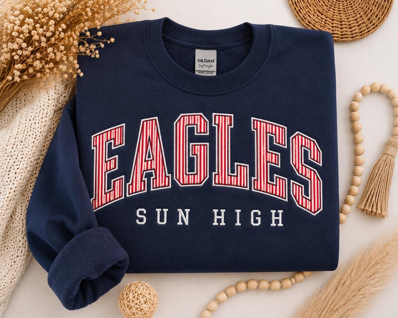 Custom Game Day Patterned Varsity Sweatshirt