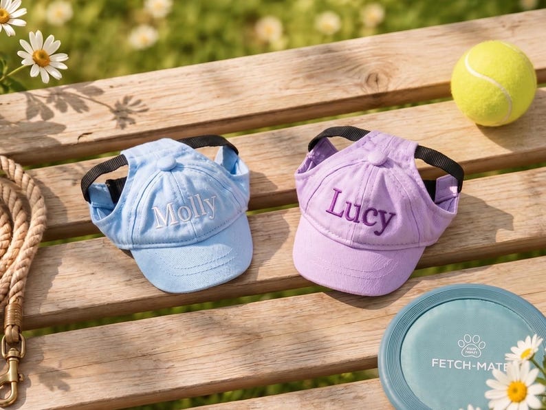 Personalized Custom Name Ponytail Dog Baseball Cap