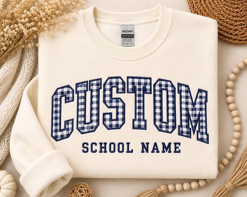 Custom Game Day Patterned Varsity Sweatshirt