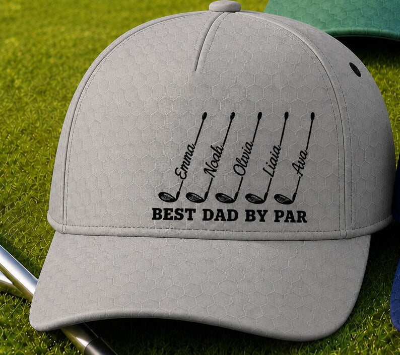 Personalized "Best Dad By Par" Golf Cap