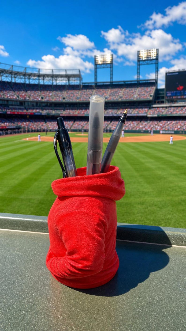 Phillies Mini Hoodie Pen Cup, Philly Baseball Desk Accessory