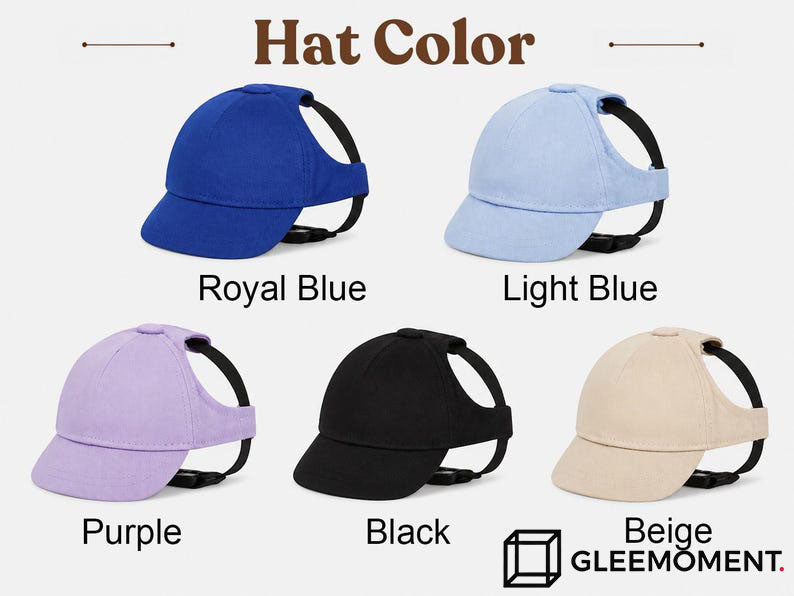Personalized Custom Name Ponytail Dog Baseball Cap