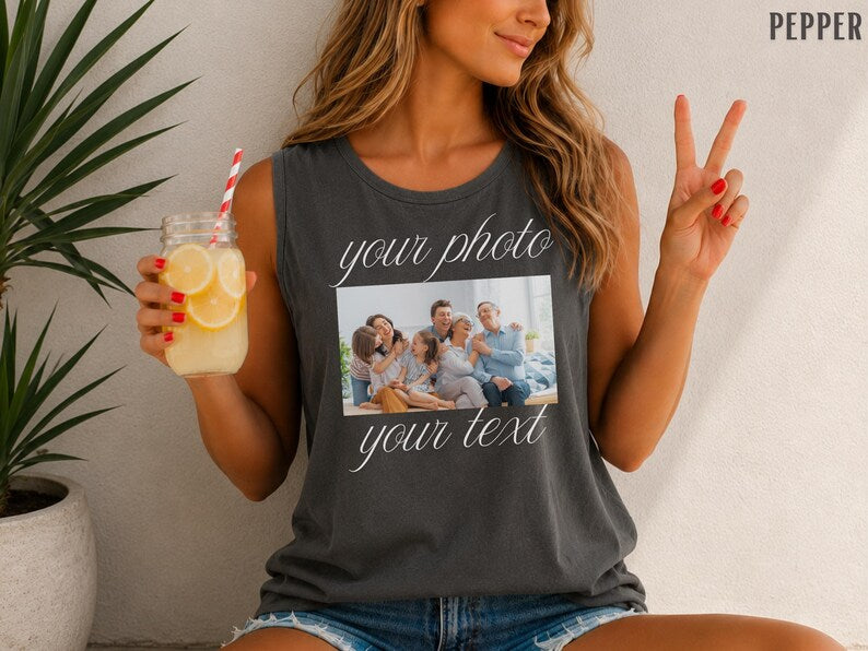 Custom Arched Graphic Sleeveless Muscle Tank