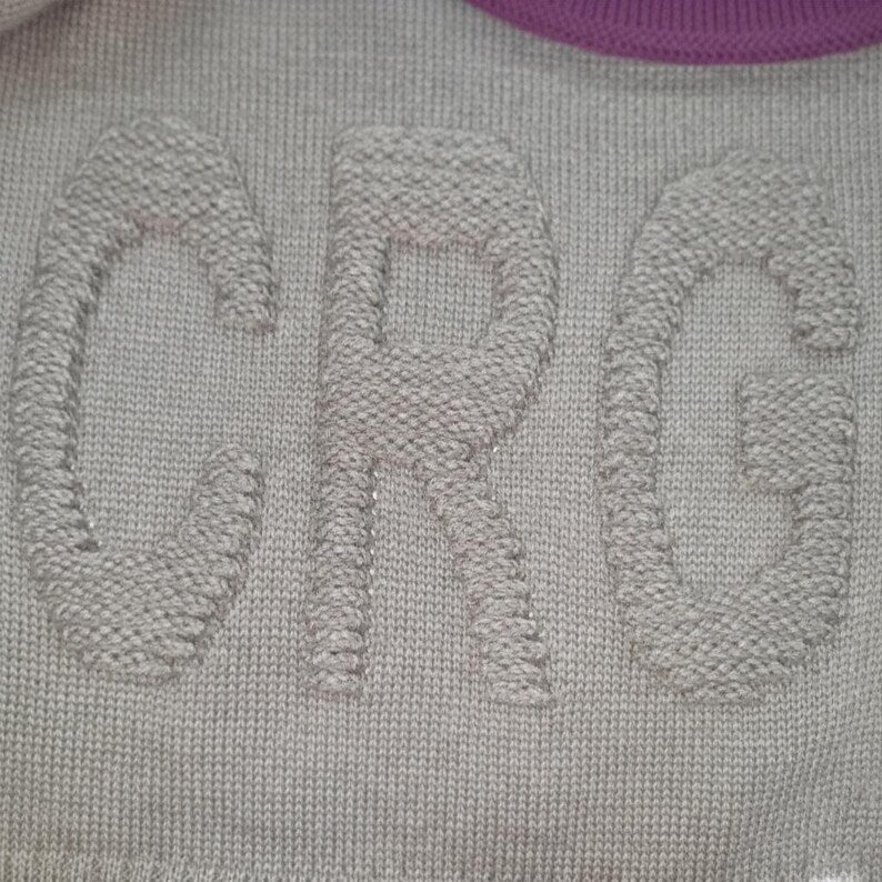 Custom Knit Lettering Crewneck Sweater