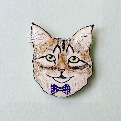 Custom Pet Portrait Magnetic Needle Minder, Personalized Dog Cat Photo Magnetic Needle Keeper