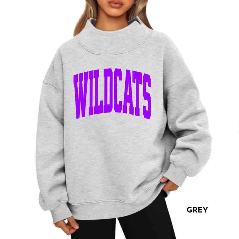 Custom Varsity Mock Neck Oversized Sweatshirt