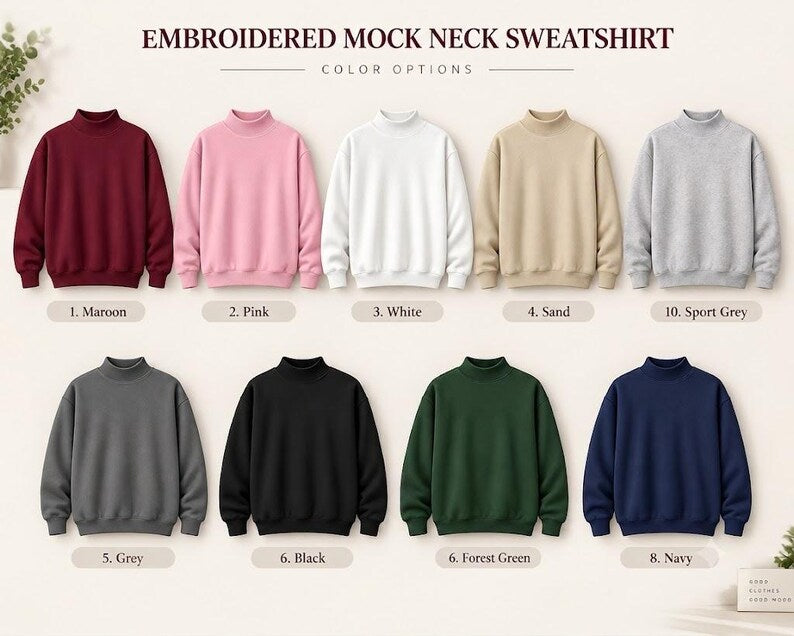 Custom Gingham Greek Letter Mock Neck