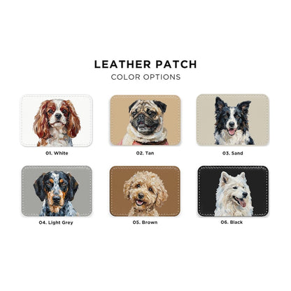 Custom Hand-Painted Oil Pet Portrait Leather Patch Trucker Hat