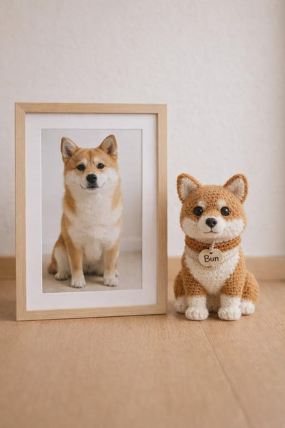 Custom Photo Crochet Pet Doll Personalized Handmade Dog Amigurumi Plush
