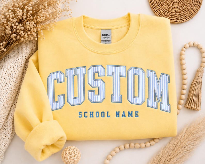 Custom Game Day Patterned Varsity Sweatshirt