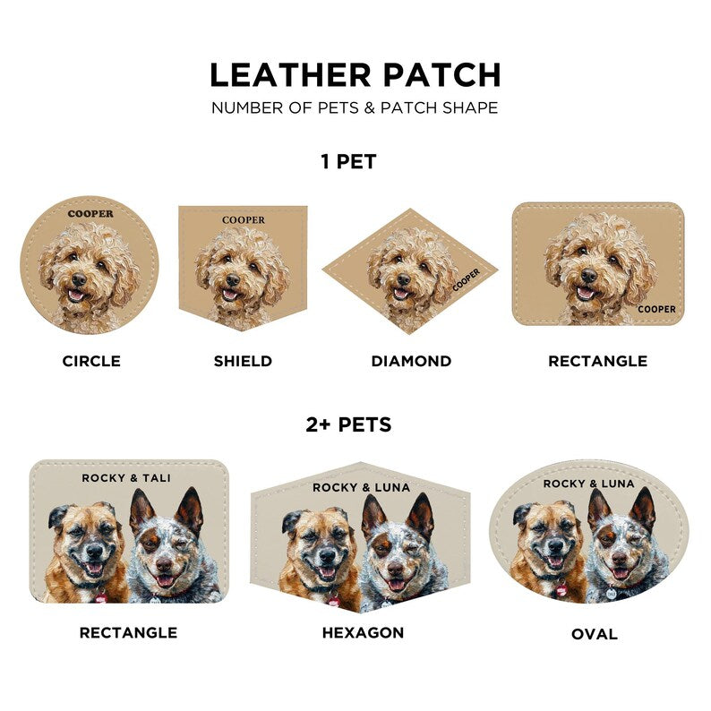 Custom Pet Portrait Leather Patch Trucker Hat