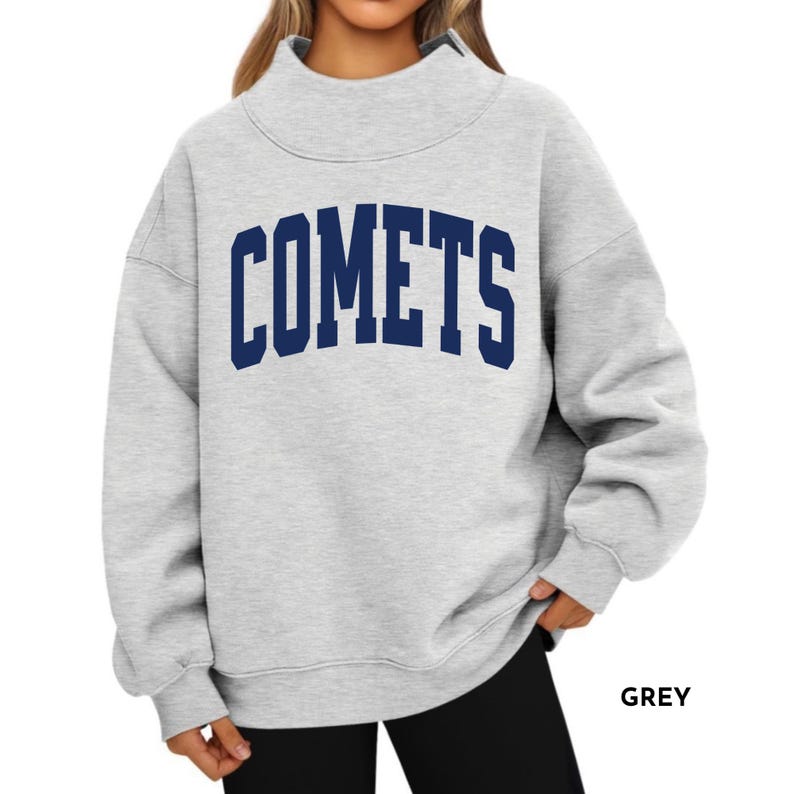 Custom Varsity Mock Neck Oversized Sweatshirt