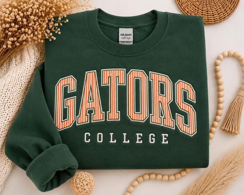 Custom Game Day Patterned Varsity Sweatshirt