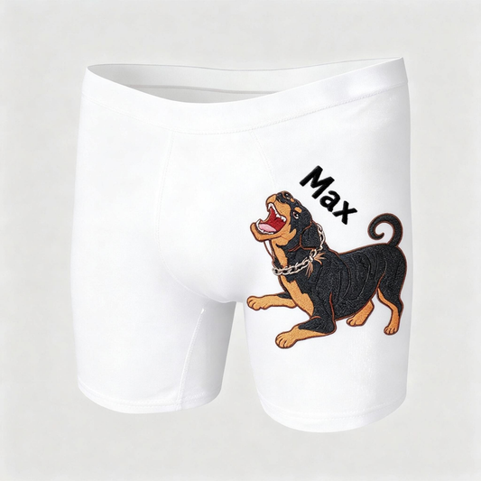 Personalized Pet Name Dog Print Men’s Boxer Briefs Gift