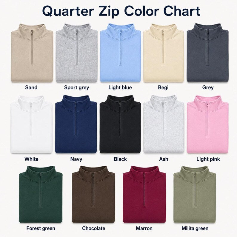 Custom Gingham Appliqué Quarter-Zip Fleece Pullover