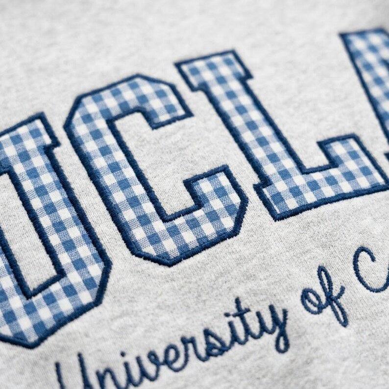 Custom Layered Gingham Collar Varsity Pullover