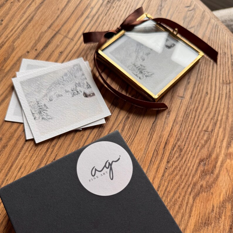Personalized Vintage Brass Glass Photo Ornament