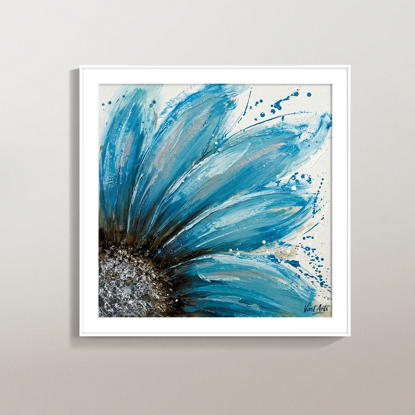 Textured Impasto Floral Oil Painting Vintage Floral Wall Art Print