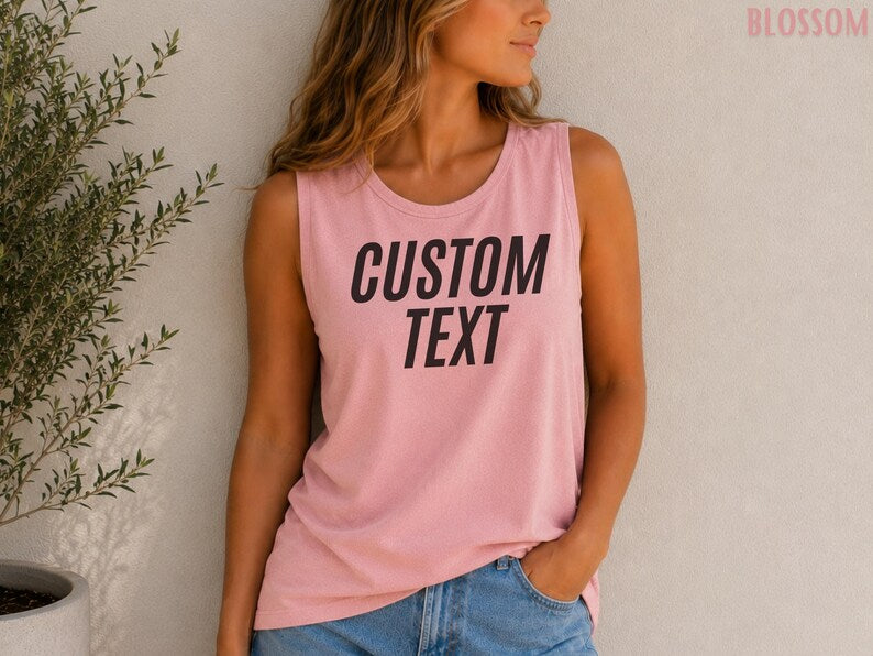 Custom Arched Graphic Sleeveless Muscle Tank