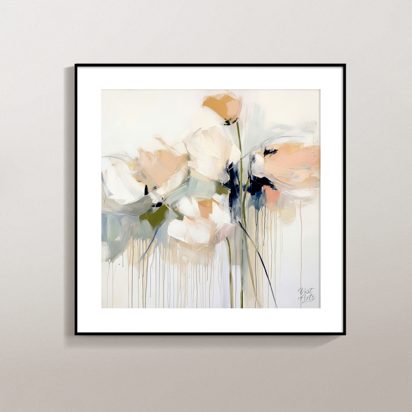 Textured Impasto Floral Oil Painting Vintage Floral Wall Art Print
