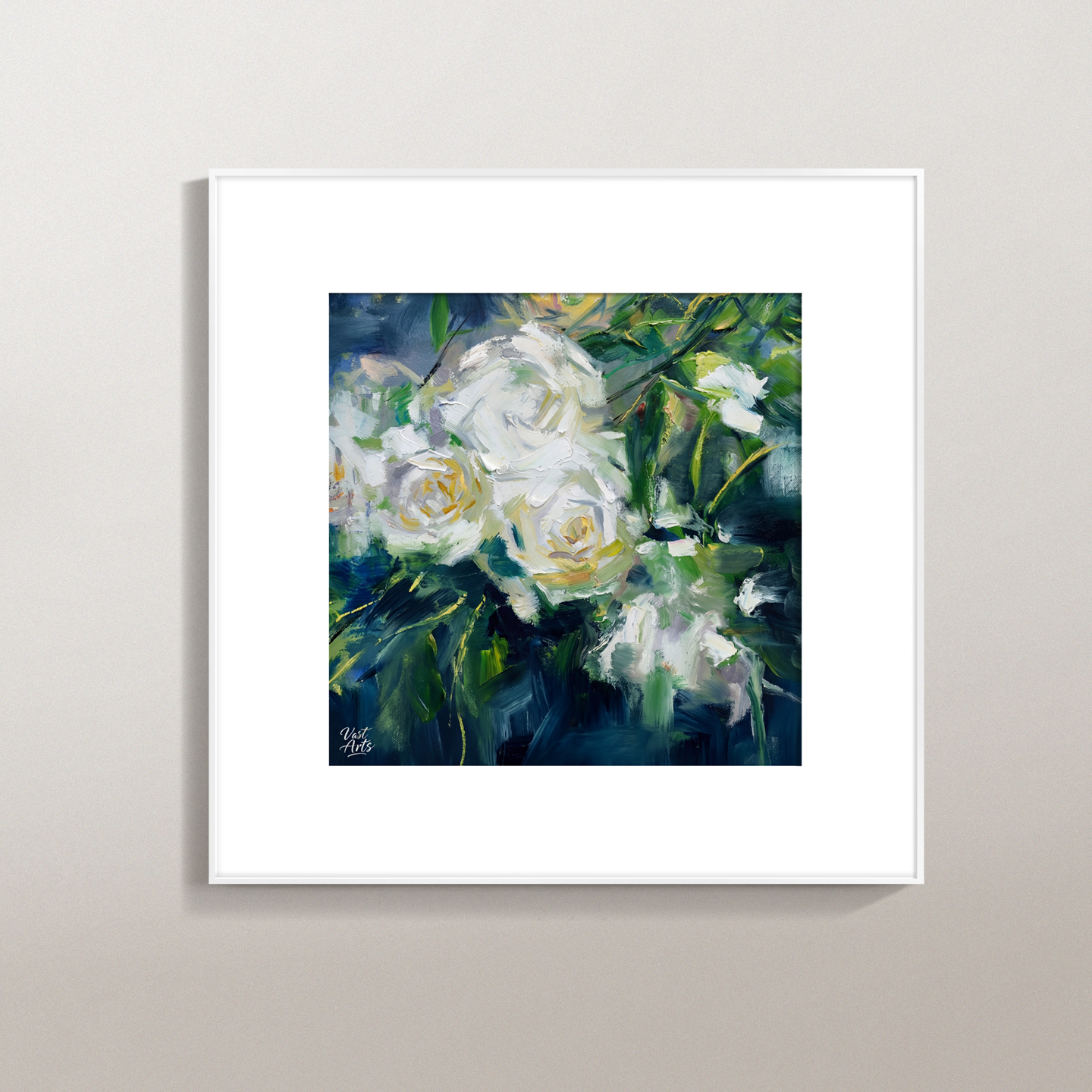 Textured Impasto Floral Oil Painting Vintage Floral Wall Art Print