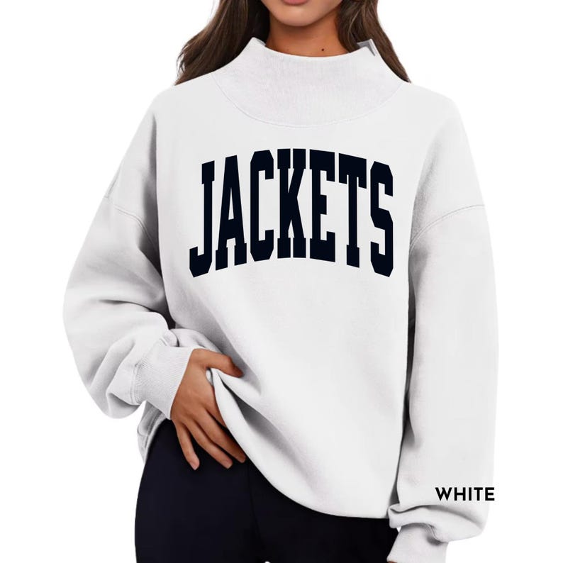 Custom Varsity Mock Neck Oversized Sweatshirt