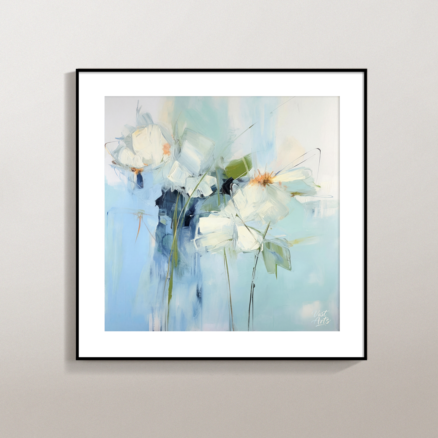 Textured Impasto Floral Oil Painting Vintage Floral Wall Art Print