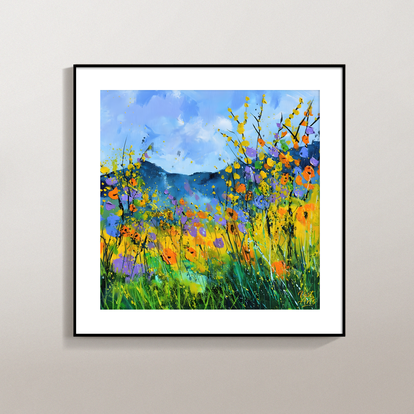 Textured Impasto Floral Oil Painting Vintage Floral Wall Art Print