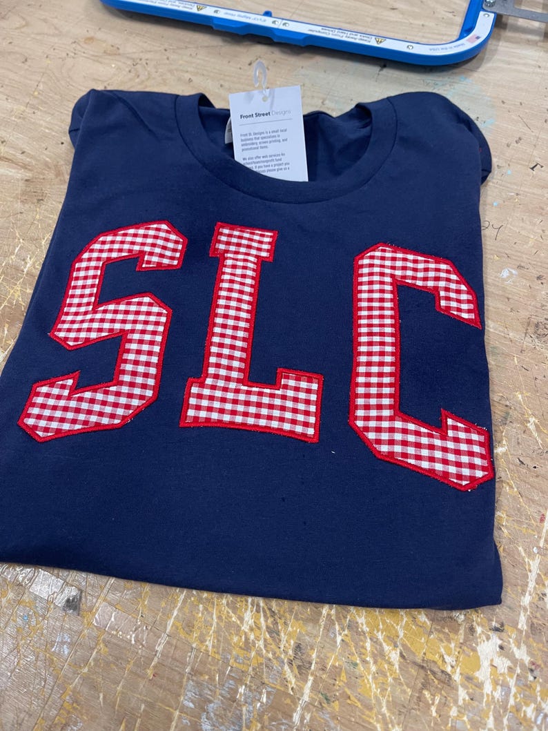 Custom Gingham Letter Game Day Pullover
