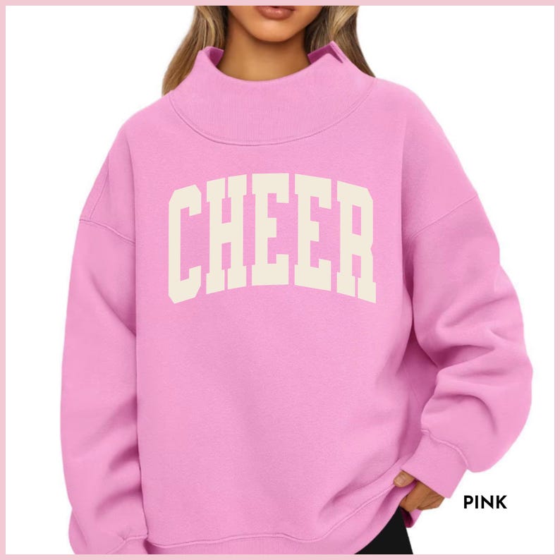 Custom Varsity Mock Neck Oversized Sweatshirt