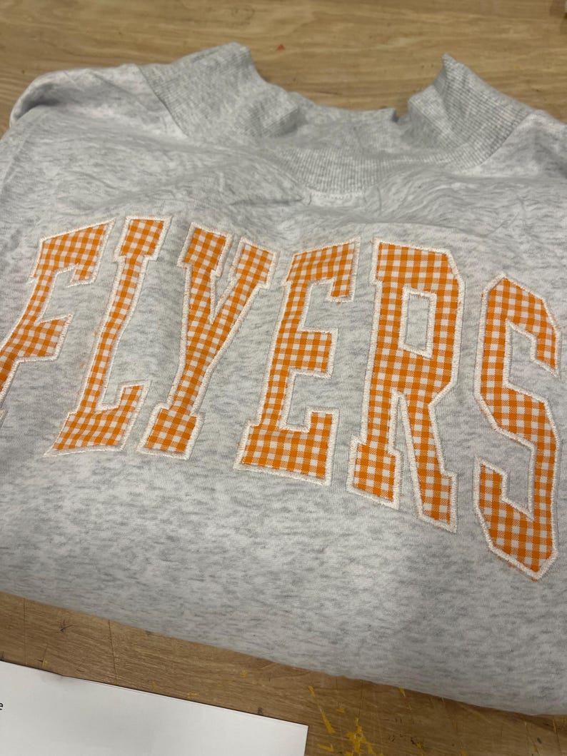 Custom Gingham Letter Game Day Pullover