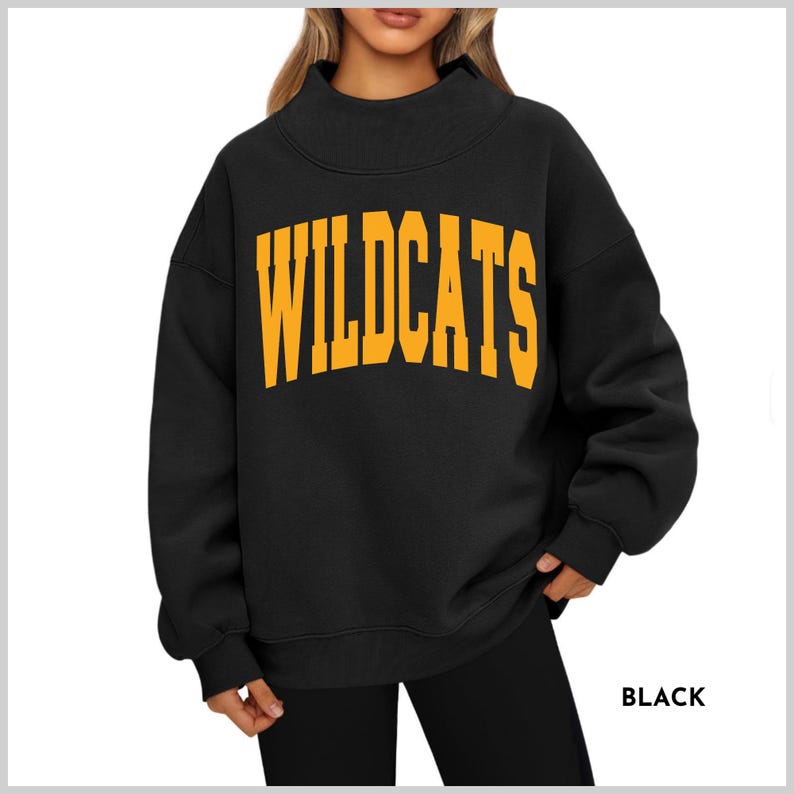 Custom Varsity Mock Neck Oversized Sweatshirt