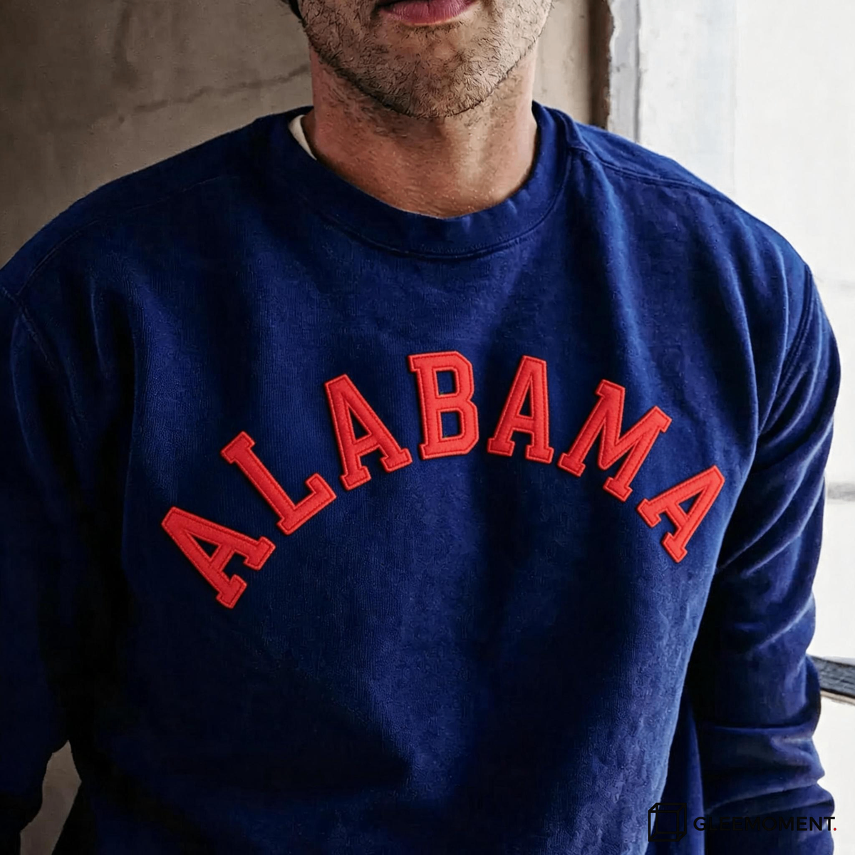 Custom Stitched Team Spirit  Retro Wool Felt Sweatshirt