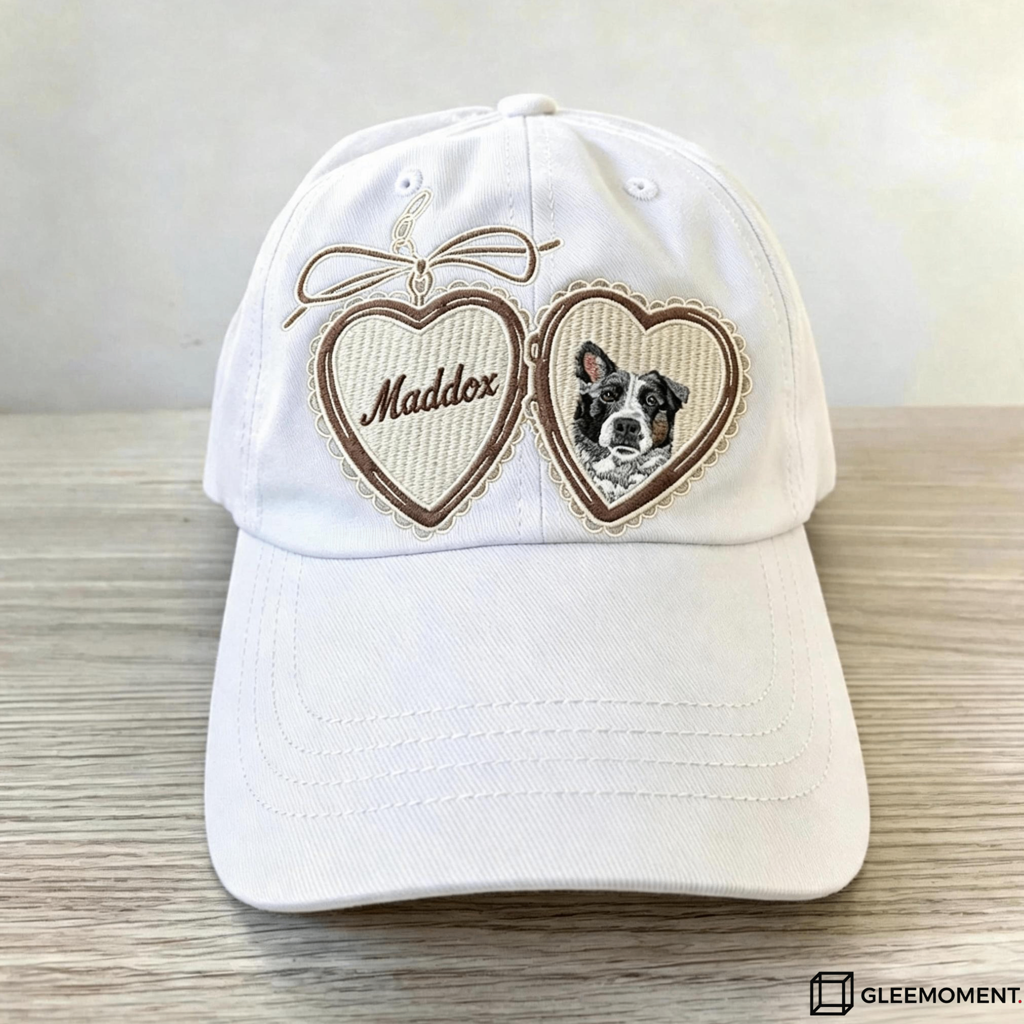 The Romantic Bow & Heart Personalized Pet Hat