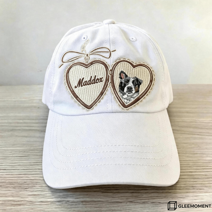 The Romantic Bow & Heart Personalized Pet Hat