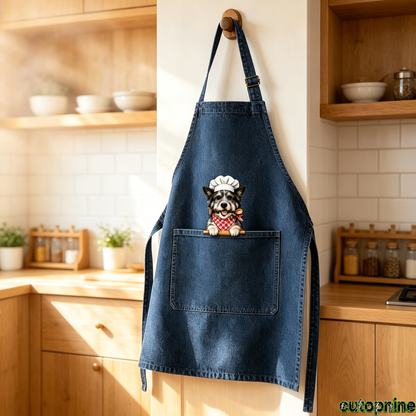 Custom Pet Portrait Embroidered Apron