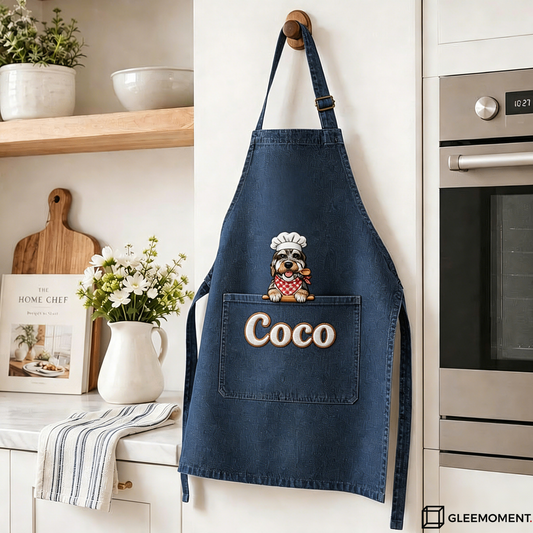 Custom Pet Portrait Embroidered Apron