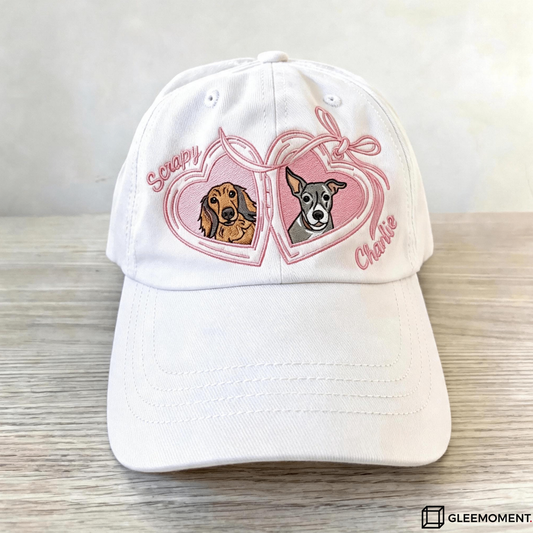 The Romantic Bow & Heart Personalized Pet Hat