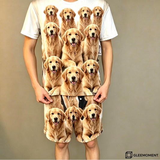 Custom Dog Photo Heat Transfer Printed Outfit