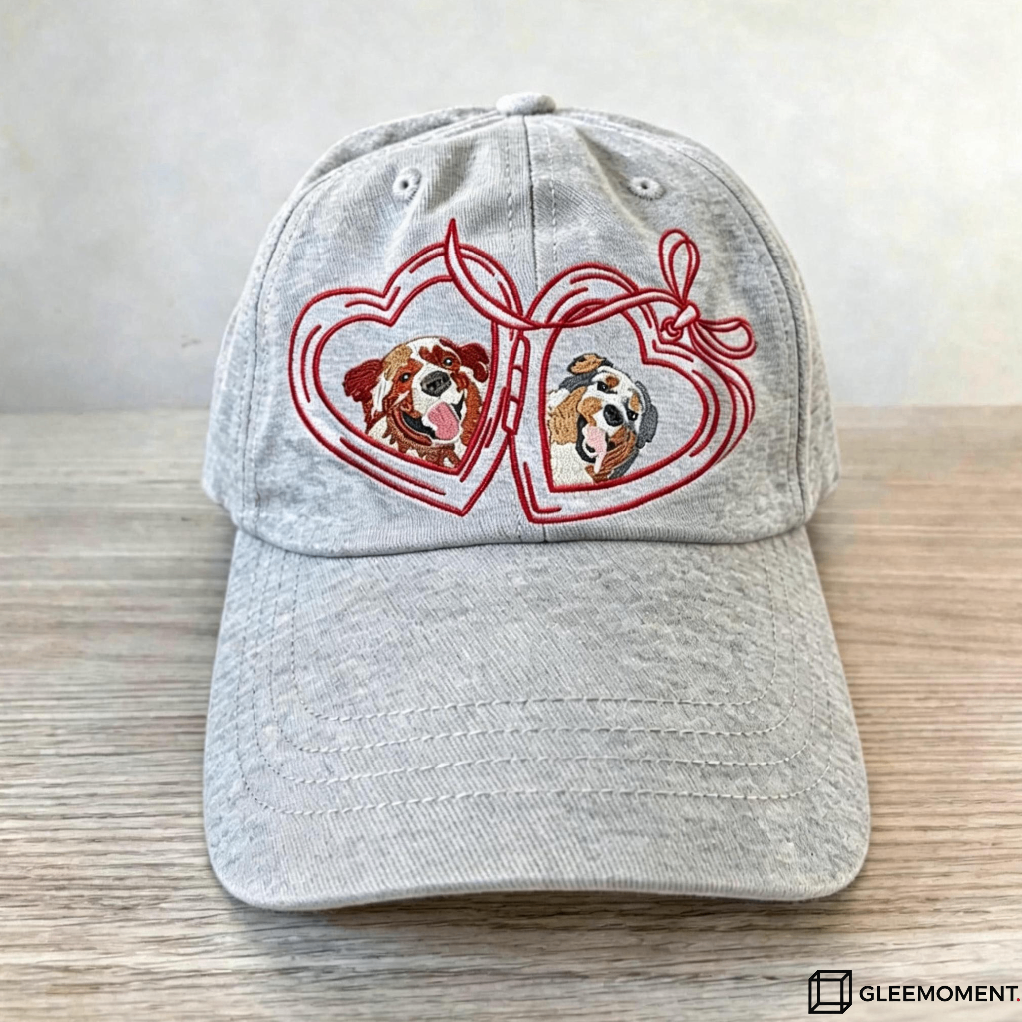 The Romantic Bow & Heart Personalized Pet Hat