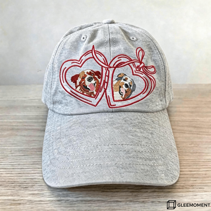 The Romantic Bow & Heart Personalized Pet Hat