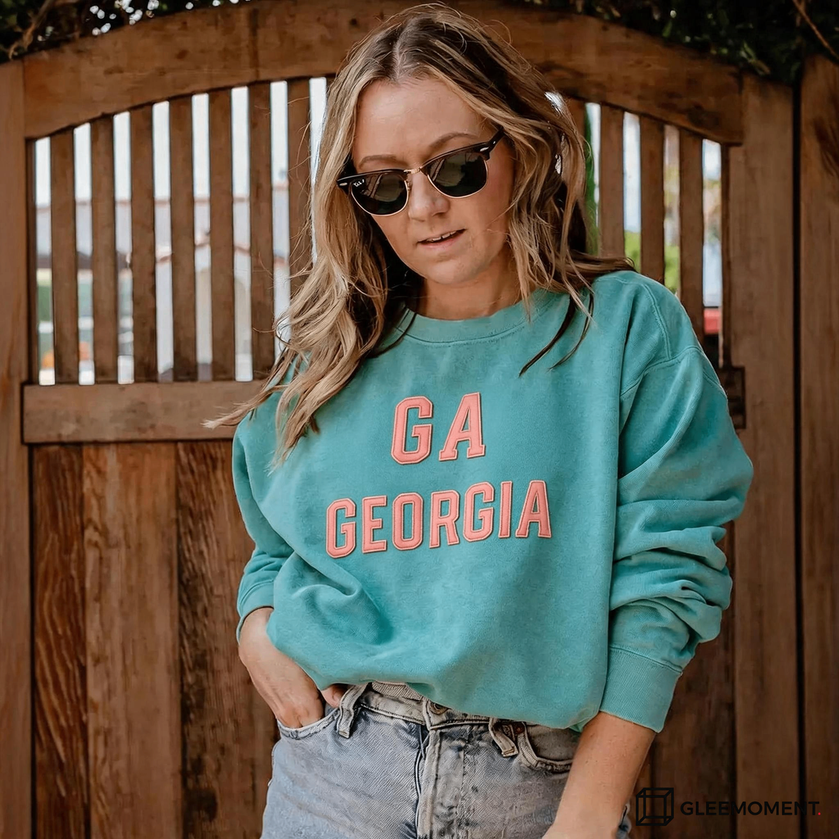 Custom Stitched Team Spirit  Retro Wool Felt Sweatshirt