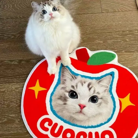 The Custom Pet Face & Name Rug